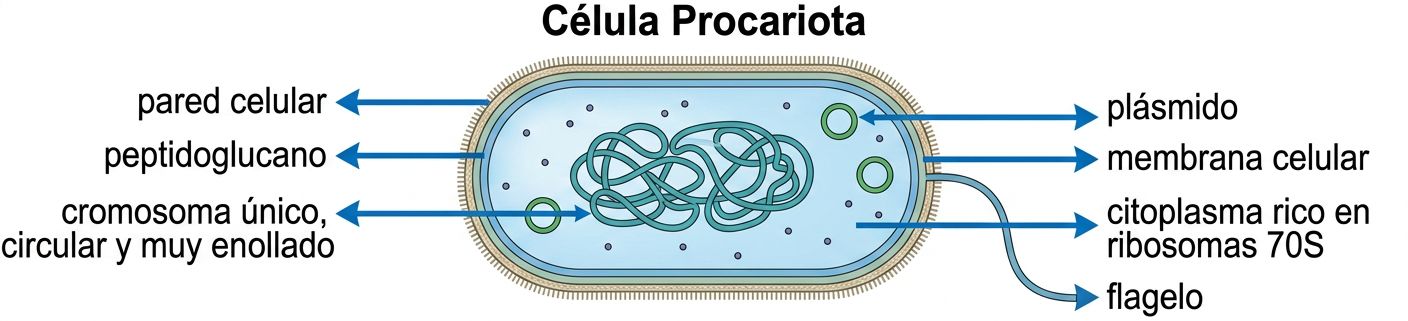Parte de una célula procariota